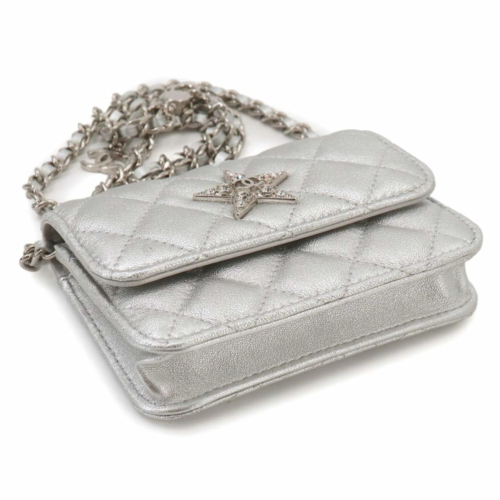 CHANEL Silver Leather Fanny Pack - Picture 5 of 9